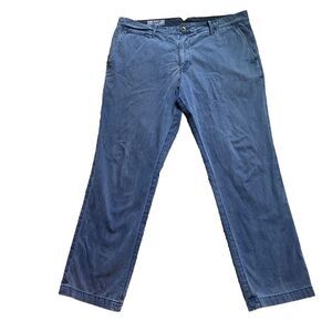 Original Penguin Mens Blue Flat Front Khakis‎ 38x30 100% Cotton